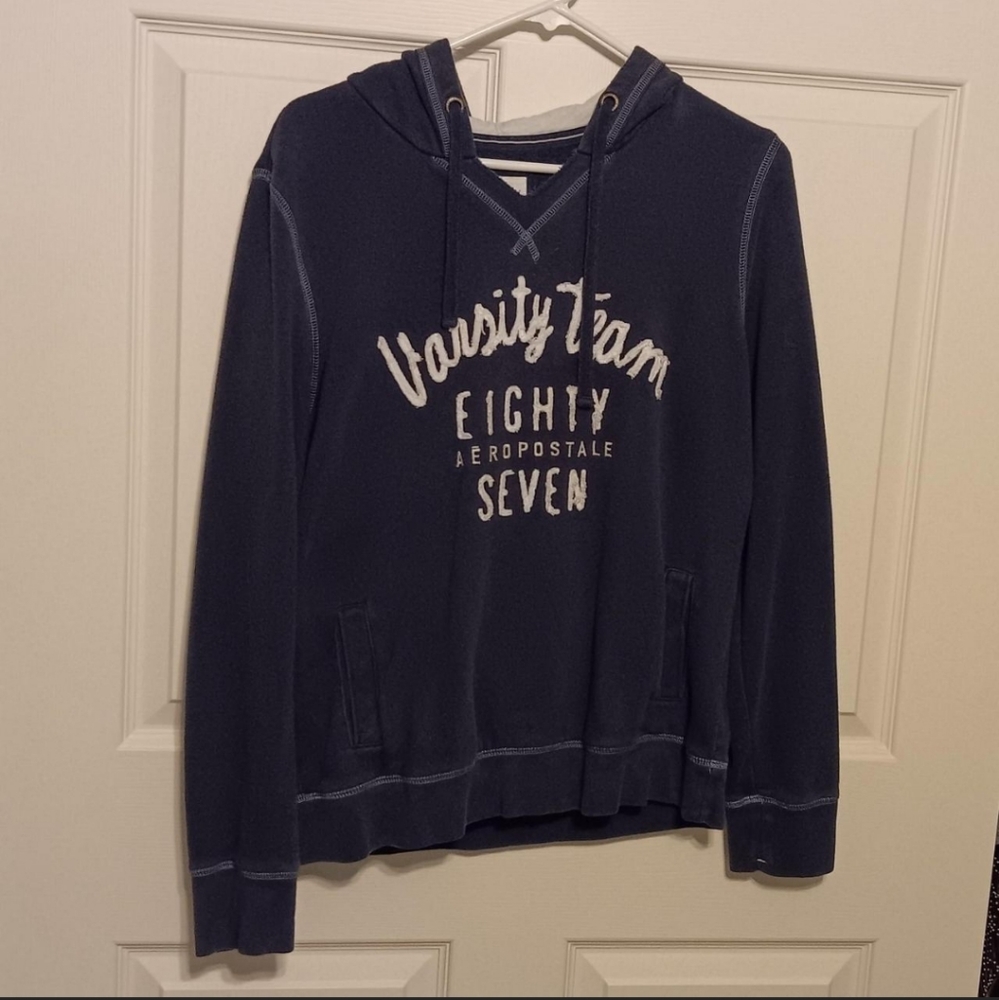 Aeropostale navy blue hoodie, size XL but fits like a med